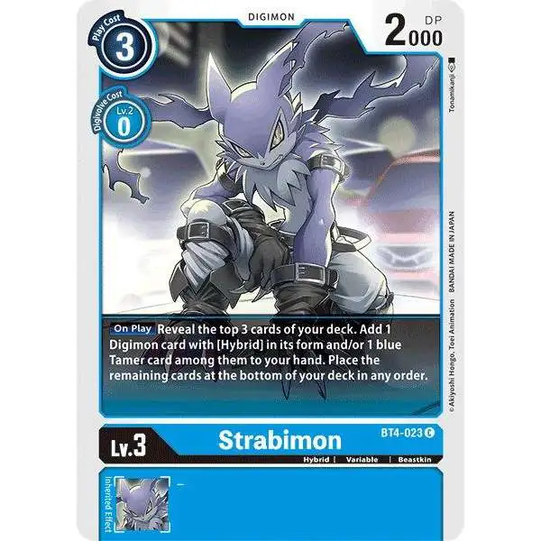 Digimon Trading Card Game Great Legend Common Strabimon BT4-023