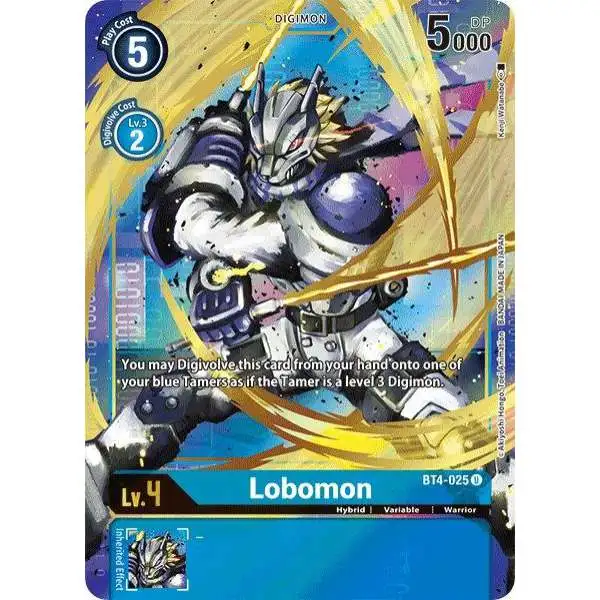 Digimon Trading Card Game Great Legend Uncommon Lobomon BT4-025 [Alternate Art]