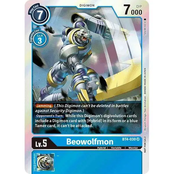 Digimon Trading Card Game Great Legend Super Rare Beowolfmon BT4-030 [Event Pack 2]