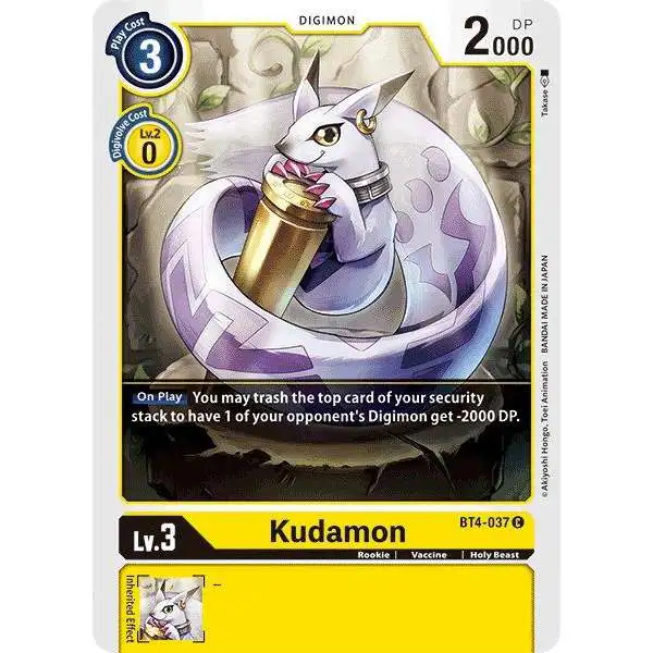 Digimon Trading Card Game Great Legend Common Kudamon BT4-037