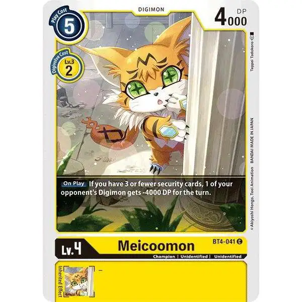 Digimon Trading Card Game Great Legend Common Meicoomon BT4-041
