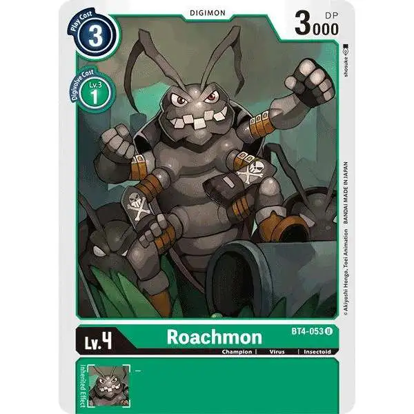 Digimon Trading Card Game Great Legend Uncommon Roachmon BT4-053