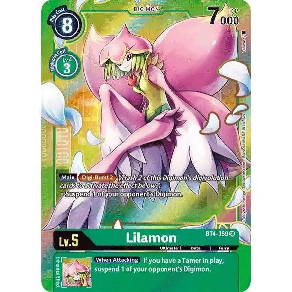 Digimon Trading Card Game Great Legend Super Rare Lilamon BT4-059 [Alternate Art]