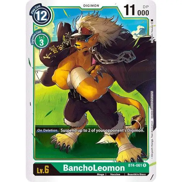 Digimon Trading Card Game Great Legend Rare BanchoLeomon BT4-061
