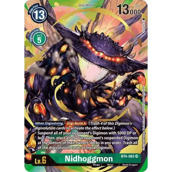 Digimon Trading Card Game Great Legend Super Rare Nidhoggmon BT4-062 [Alternate Art]