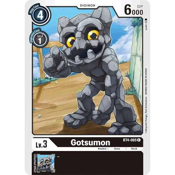 Digimon Trading Card Game Great Legend Common Gotsumon BT4-065