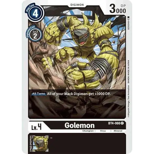 Digimon Trading Card Game Great Legend Common Golemon BT4-066