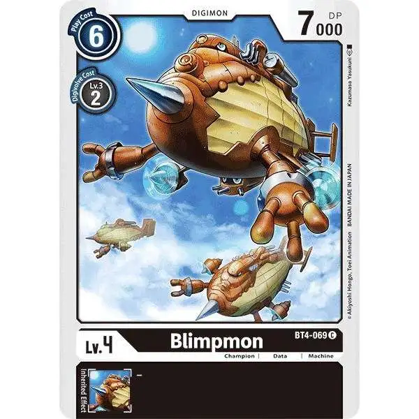 Digimon Trading Card Game Great Legend Common Blimpmon BT4-069