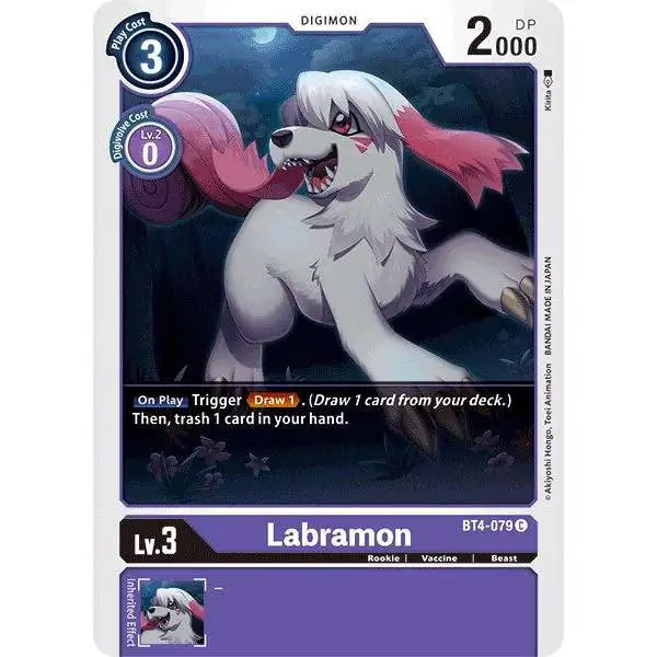 Digimon Trading Card Game Great Legend Common Labramon BT4-079