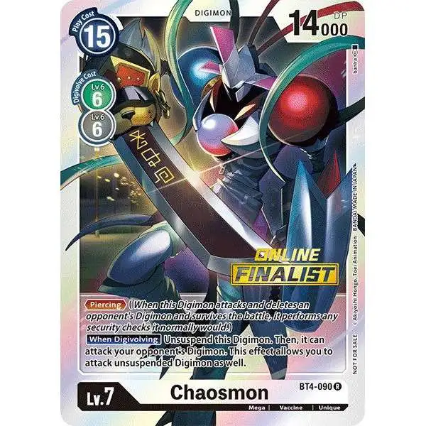 Digimon Trading Card Game Great Legend Promo Chaosmon - BT4-090 BT4-090 [2021 Championship Online Regional [Online Finalist]]