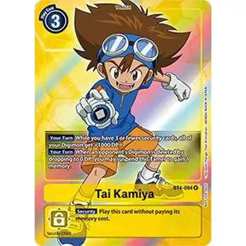 Digimon Trading Card Game Great Legend Rare Tai Kamiya BT4-094 [Box Topper]