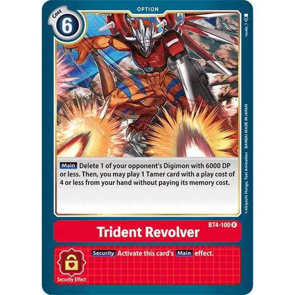 Digimon Trading Card Game Great Legend Rare Trident Revolver BT4-100