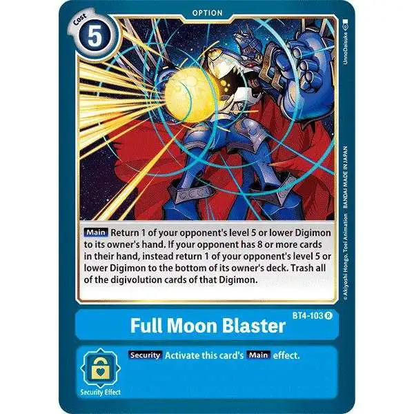Digimon Trading Card Game Great Legend Rare Full Moon Blaster BT4-103
