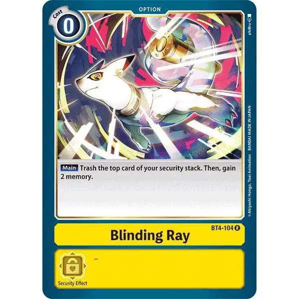 Digimon Trading Card Game Great Legend Rare Blinding Ray BT4-104