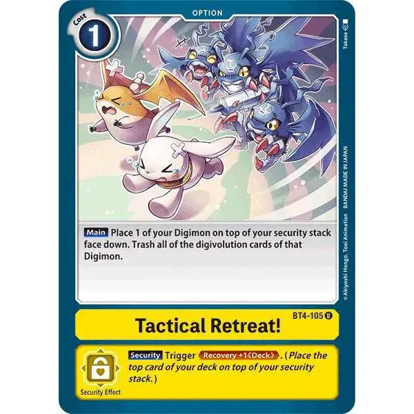 Digimon Trading Card Game Great Legend Uncommon Tactical Retreat! BT4-105
