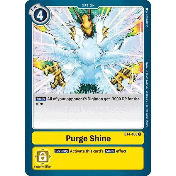 Digimon Trading Card Game Great Legend Common Purge Shine BT4-106
