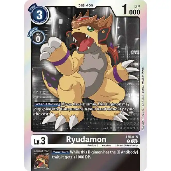 Digimon Trading Card Game Exceed Apocalypse Common Ryudamon LM-015 [English Exclusive]