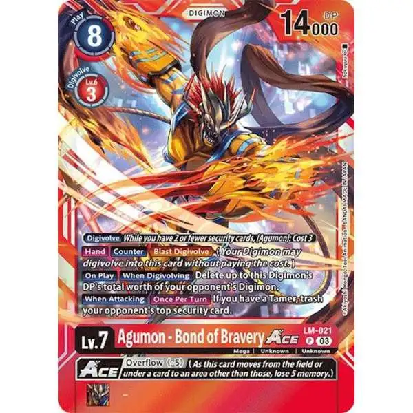 Digimon Trading Card Game Special Limited Set Promo Agumon - Bond of Bravery ACE LM-021