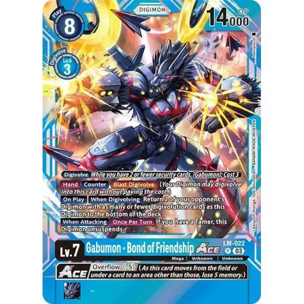 Digimon Trading Card Game Special Limited Set Promo Gabumon - Bond of Friendship ACE LM-022