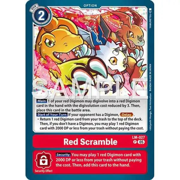 Trading Card Game Advanced Booster Digimon Generation Promo Red Scramble LM-027 [Reprint]