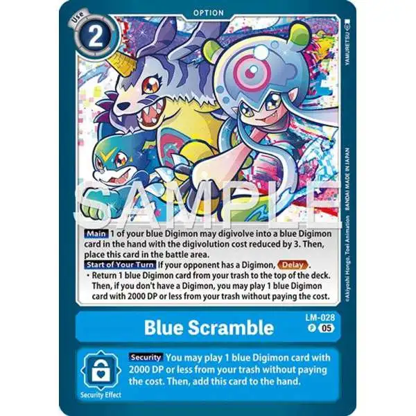 Trading Card Game Advanced Booster Digimon Generation Promo Blue Scramble LM-028 [Reprint]