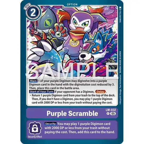 Trading Card Game Advanced Booster Digimon Generation Promo Purple Scramble LM-032 [Reprint]
