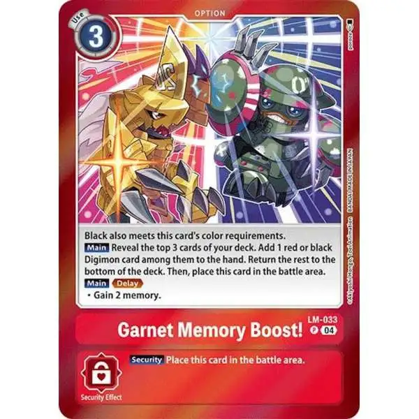 Digimon Trading Card Game Special Limited Set Promo Garnet Memory Boost! LM-033