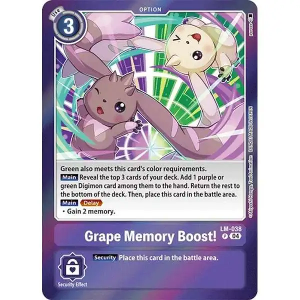 Digimon Trading Card Game Special Limited Set Promo Grape Memory Boost! LM-038