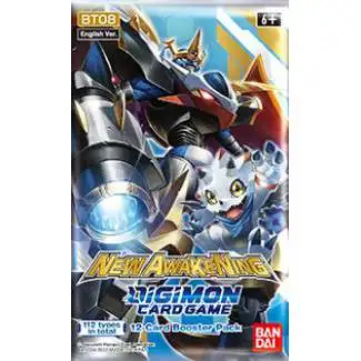 Digimon Trading Card Game New Awakening Booster Pack BT08 [12 Cards]