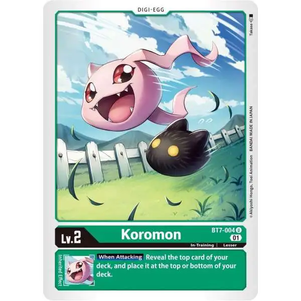 Digimon Trading Card Game Next Adventure Uncommon Koromon BT7-004