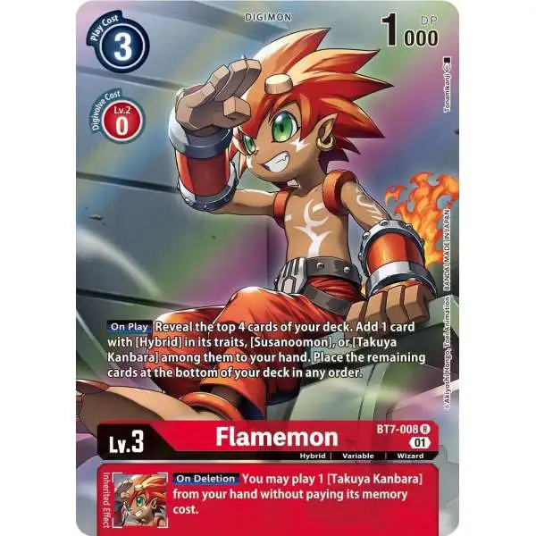 Digimon Trading Card Game Next Adventure Rare Flamemon BT7-008 [Alternate Art]
