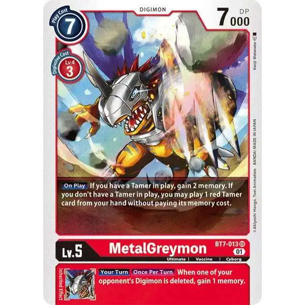 Digimon Trading Card Game Next Adventure Super Rare MetalGreymon BT7-013