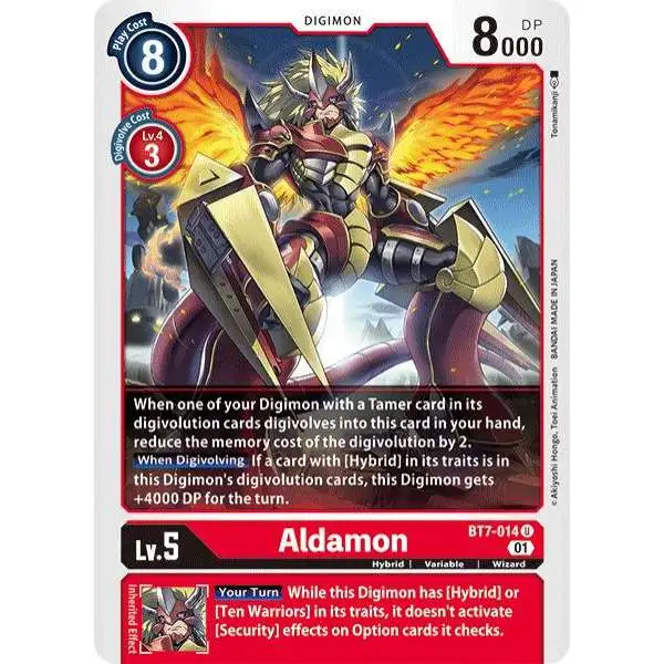 Digimon Trading Card Game Next Adventure Uncommon Aldamon BT7-014