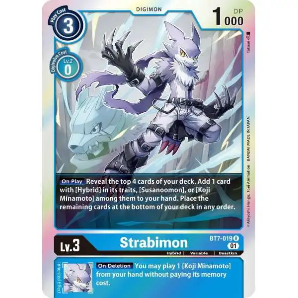 Digimon Trading Card Game Next Adventure Rare Strabimon BT7-019