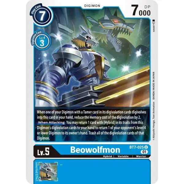 Digimon Trading Card Game Next Adventure Uncommon Beowolfmon BT7-025