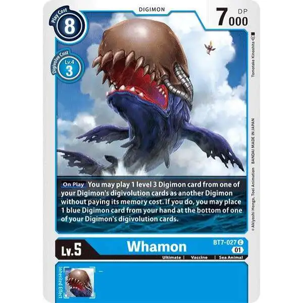 Digimon Trading Card Game Next Adventure Common Whamon BT7-027