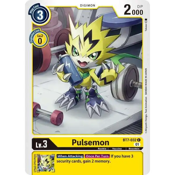 Digimon Trading Card Game Next Adventure Common Pulsemon BT7-032