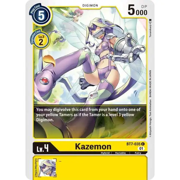 Digimon Trading Card Game Next Adventure Common Kazemon BT7-035