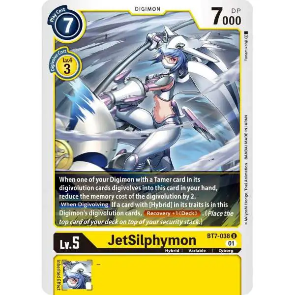 Digimon Trading Card Game Next Adventure Uncommon JetSilphymon BT7-038