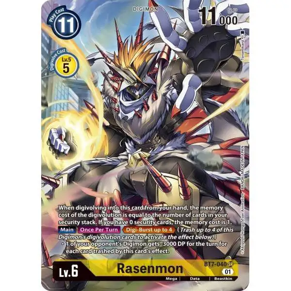 Digimon Trading Card Game Next Adventure Super Rare Rasenmon BT7-040 [Alternate Art]
