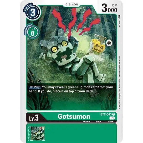 Digimon Trading Card Game Next Adventure Common Gotsumon BT7-043