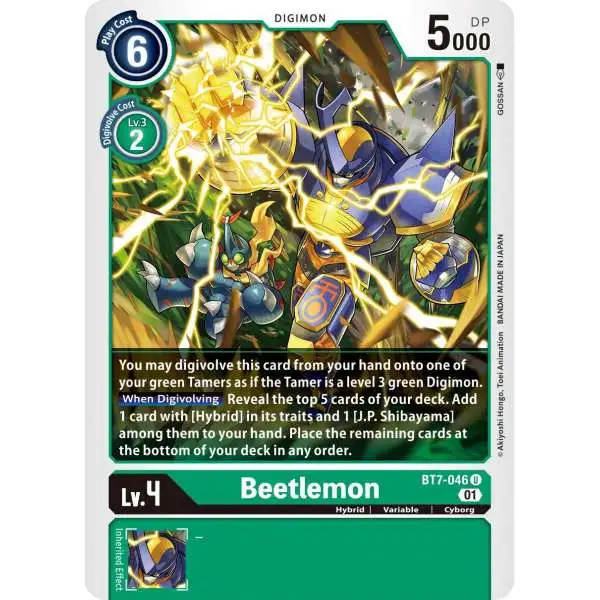 Digimon Trading Card Game Next Adventure Uncommon Beetlemon BT7-046