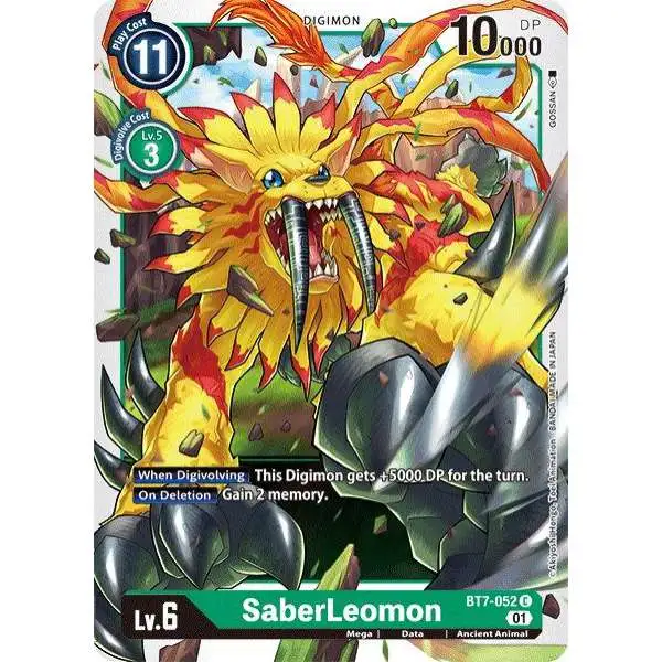Digimon Trading Card Game Next Adventure Common SaberLeomon BT7-052