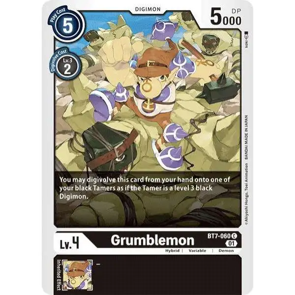 Digimon Trading Card Game Next Adventure Common Grumblemon BT7-060