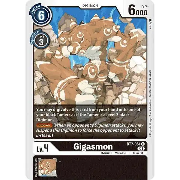 Digimon Trading Card Game Next Adventure Common Gigasmon BT7-061