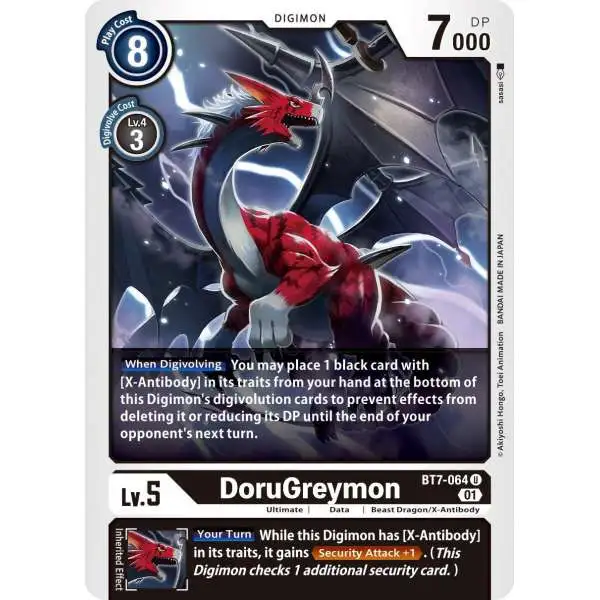 Digimon Trading Card Game Next Adventure Uncommon DoruGreymon BT7-064