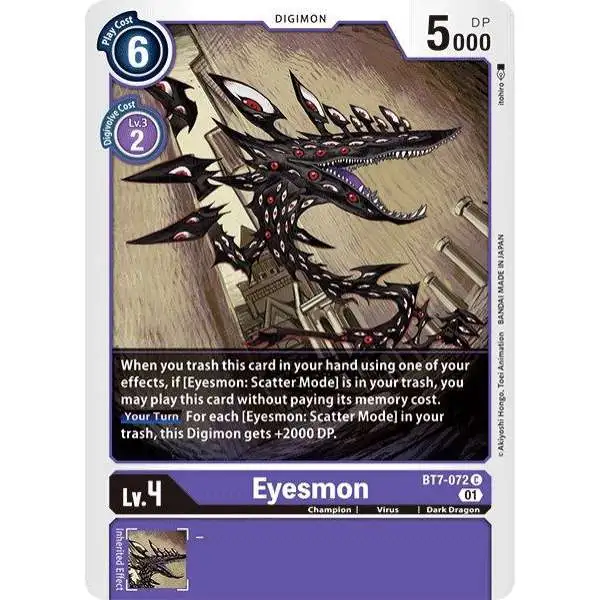 Digimon Trading Card Game Next Adventure Common Eyesmon BT7-072