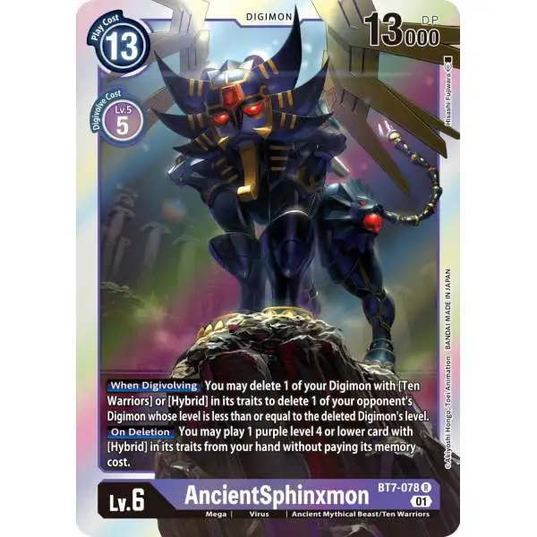 Digimon Trading Card Game Next Adventure Rare AncientSphinxmon BT7-078