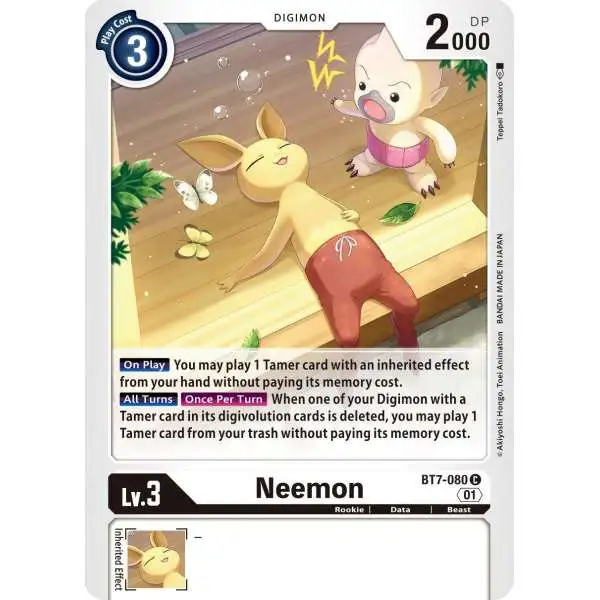 Digimon Trading Card Game Next Adventure Common Neemon BT7-080