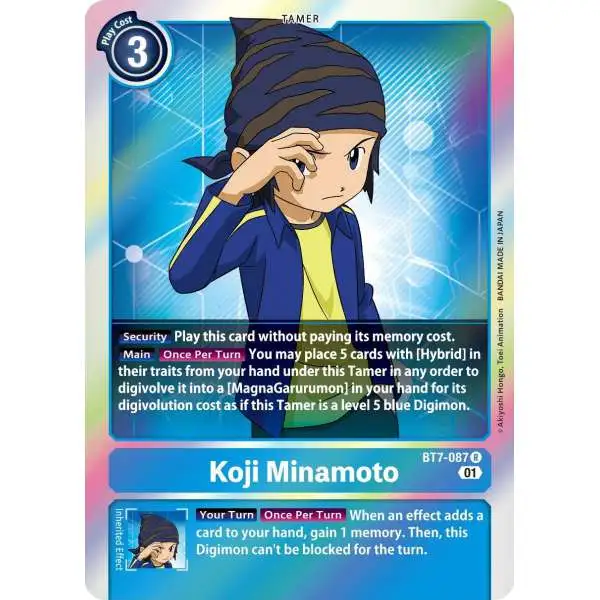 Digimon Trading Card Game Next Adventure Rare Koji Minamoto BT7-087